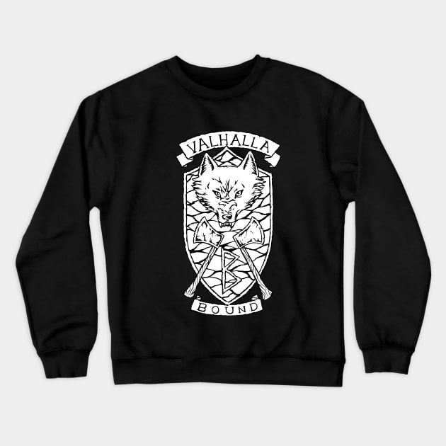 Valhalla Bound - On Black Crewneck Sweatshirt by bangart